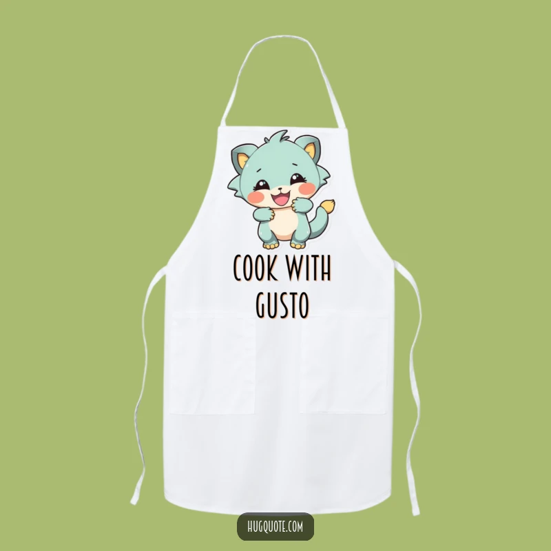 Funny Creature Embrace Apron: Cook with Playful Energy and Enthusiasm