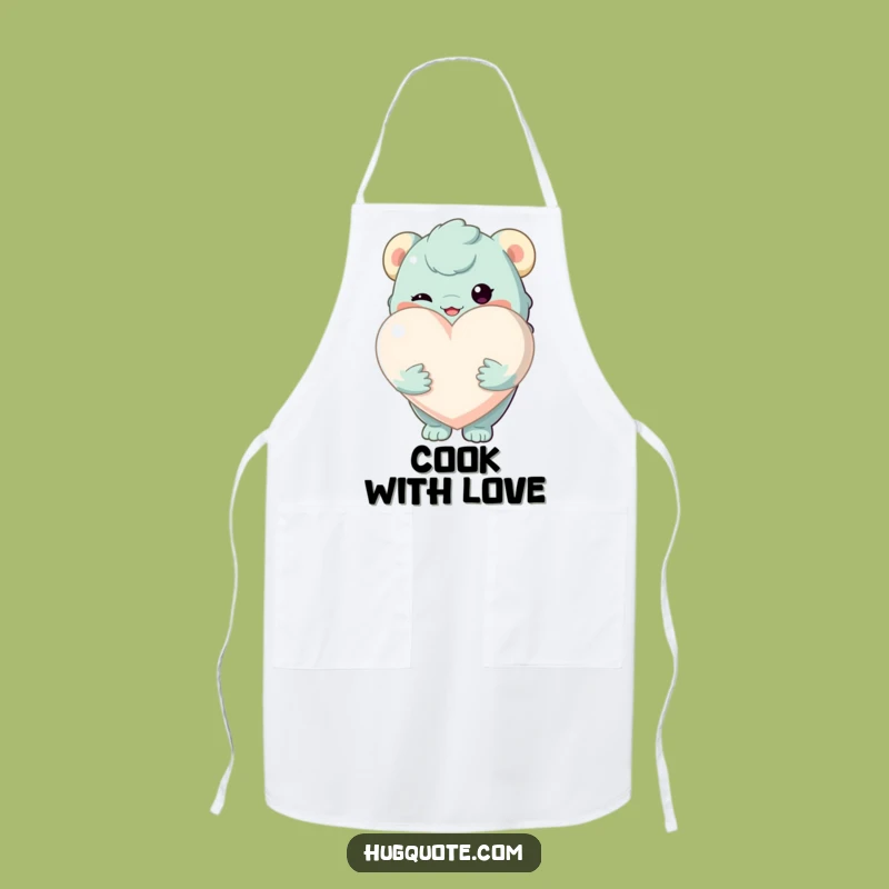 Funny Creature Heart Apron: Cook with Love and a Big, Soft Heart