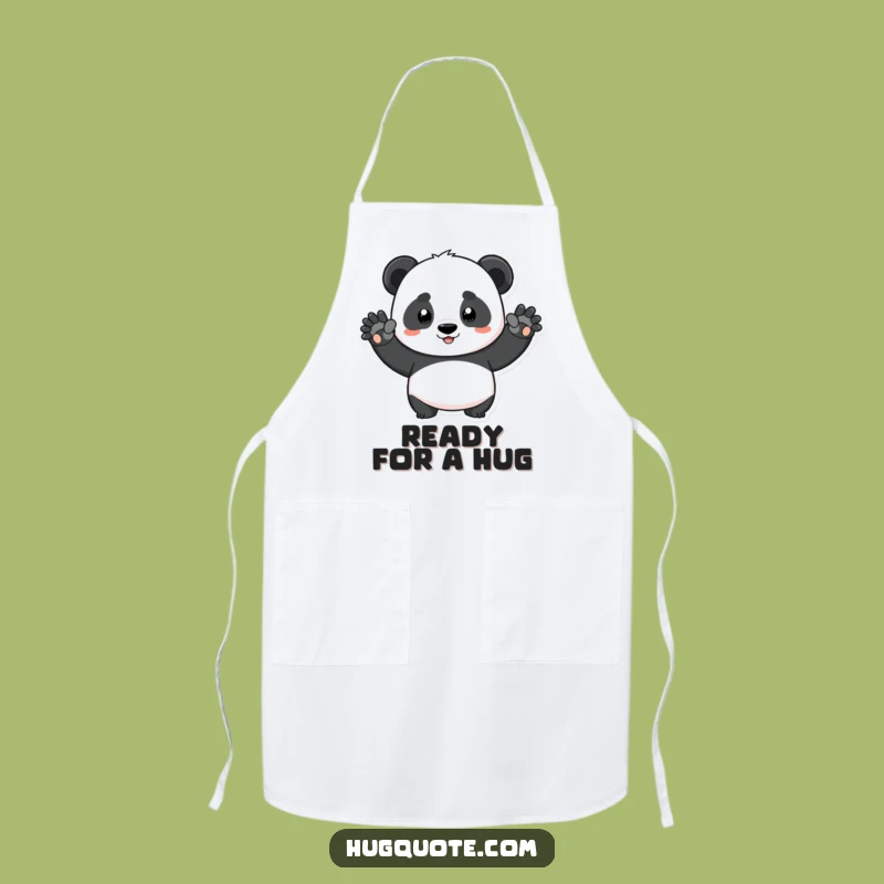 Funny Determined Panda Squeeze Apron - Hilarious Kitchen Hugs