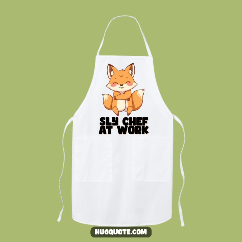 Funny Fox Hug Apron, Energetic Character Wear for Playful Cooks