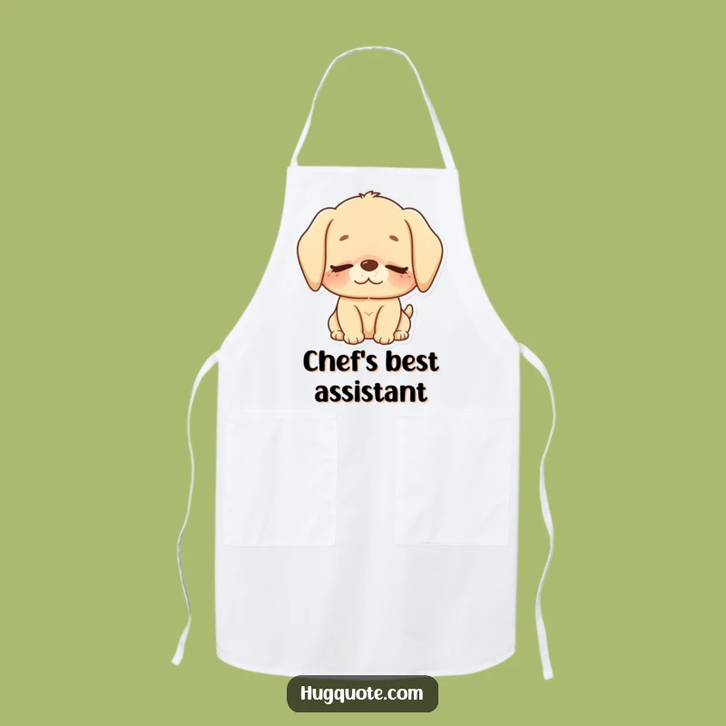 Funny Puppy Nuzzle Apron: Cook with Adorable Cuteness!