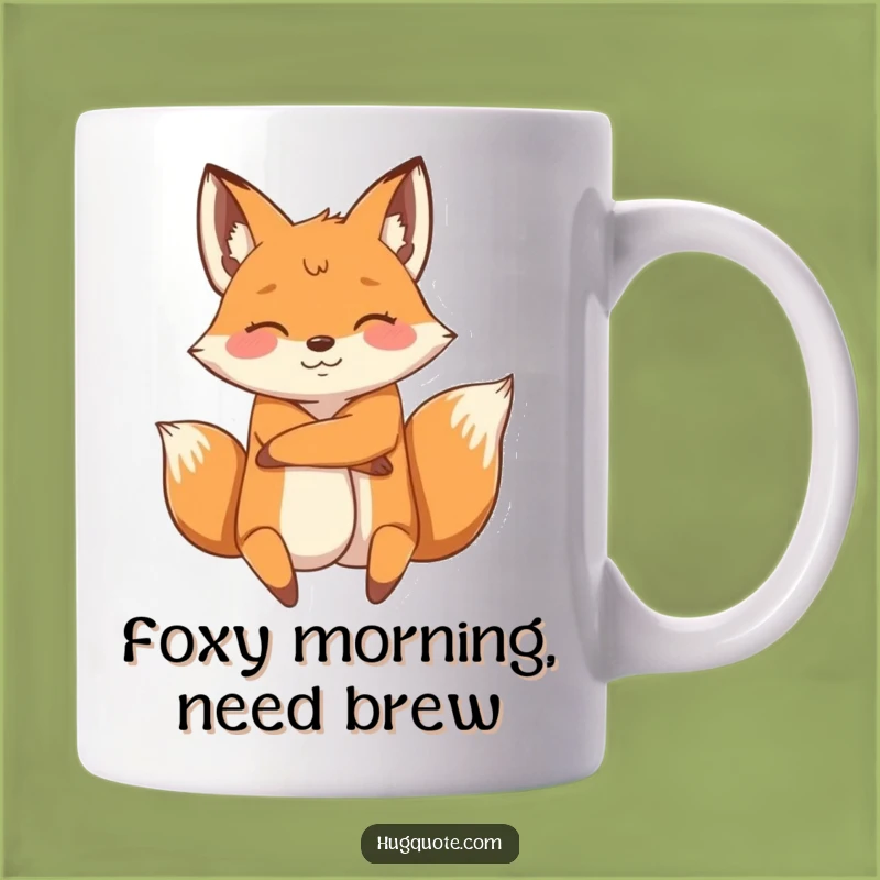 Funny Fox Hug Mug, Energetic Character Gift for Warm Interactions
