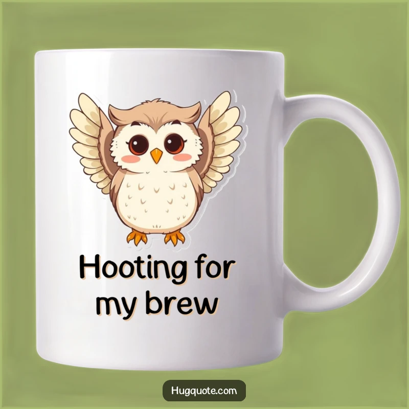 Funny Curious Owl Mug: Wise Bird Hoots Love - Whimsical Gift!