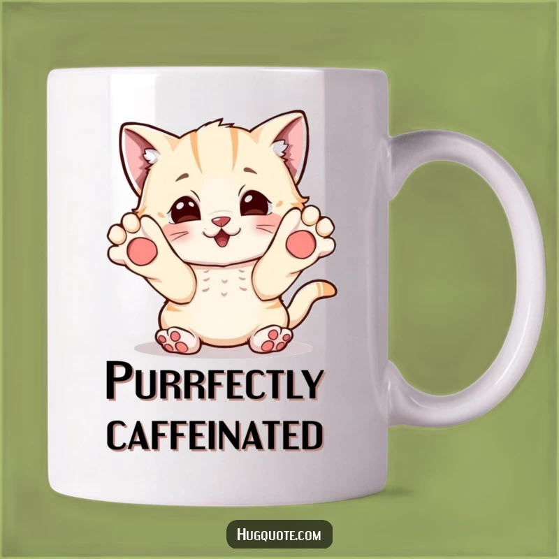 Funny Kitten Hug Mug: Playful Paws Reaching for Laughter!