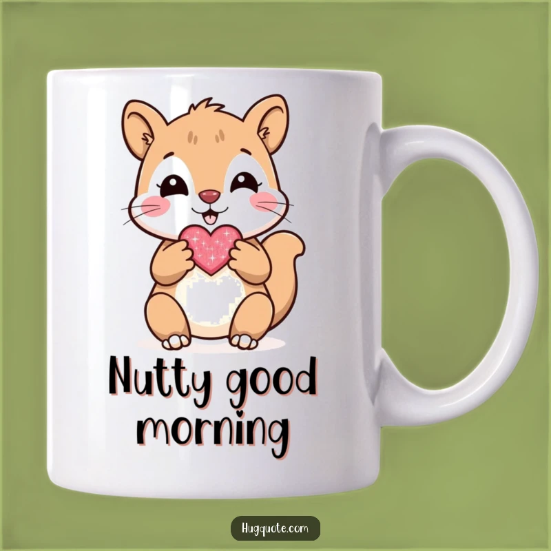 Funny Squirrel Heart Mug: Adorable & Heartfelt Humorous Gift!