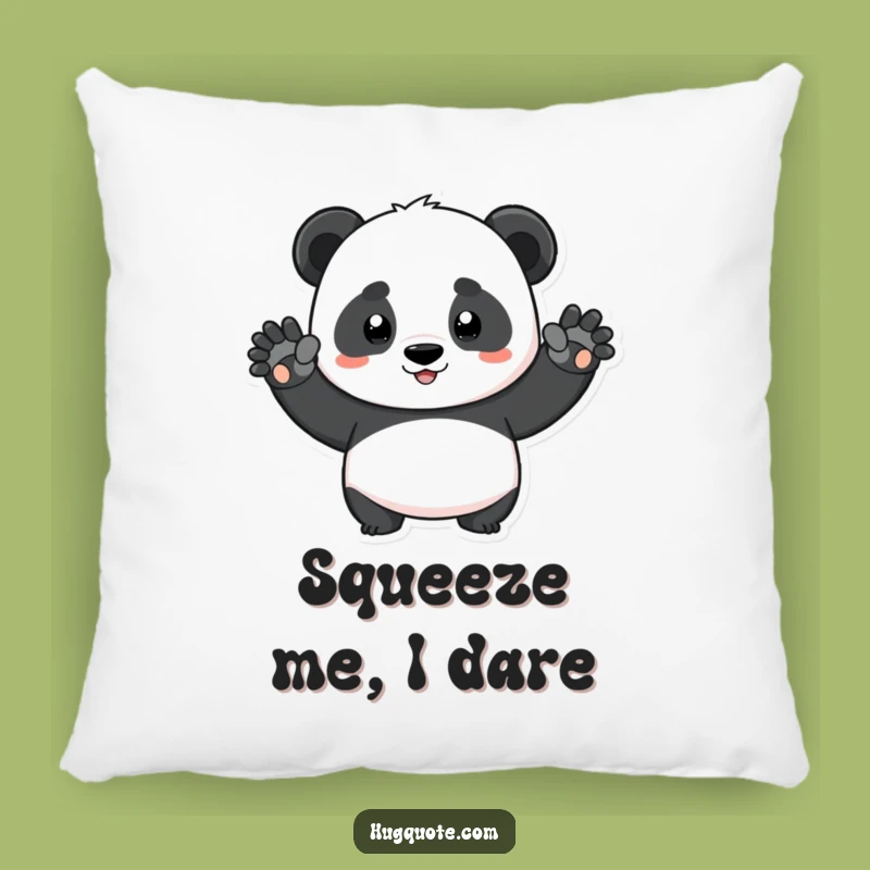 Funny Determined Panda Squeeze Pillow - Cozy Comfort & Bear Hugs