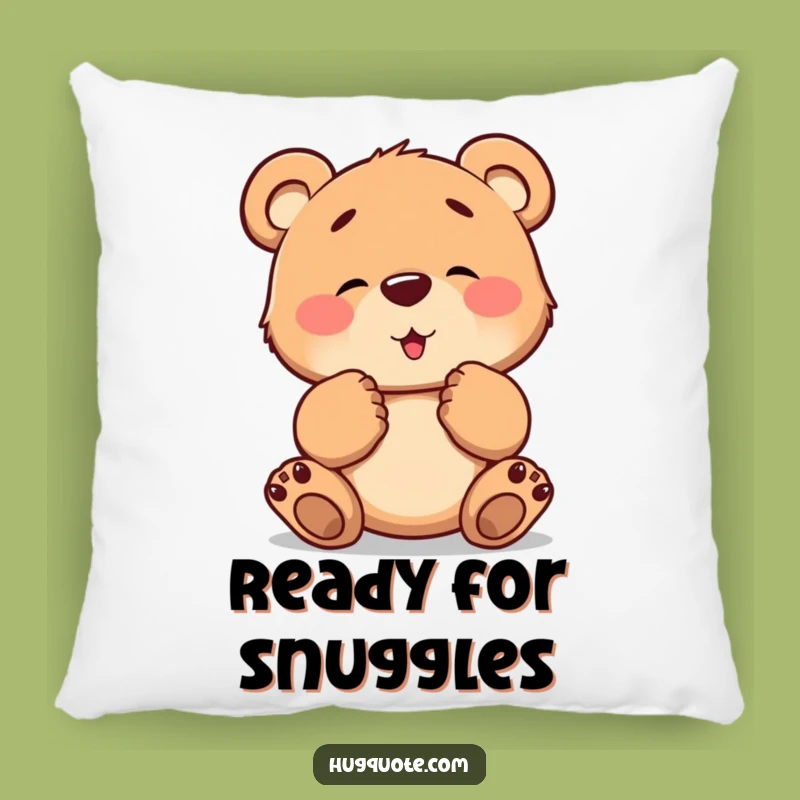 Funny Bear Hug Pillow: Snuggle with a Brave Cub's Tender Embrace