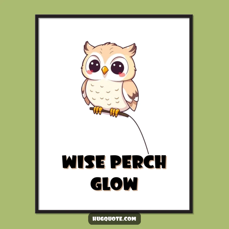 Funny Owl on Shoulder Digital Art: Instant Wise Decor
