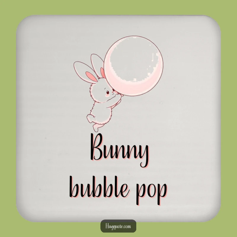 Funny Bunny Balloon Hug Coasters: Protect Surfaces Sweetly!