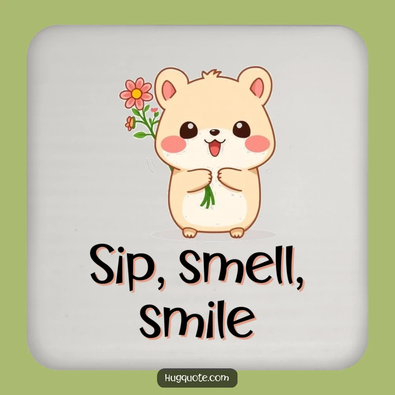 Funny Animal Flower Coaster: Protect Surfaces with Joyful, Cute Art