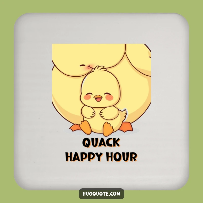Funny Duckling Hug Coaster: Protect Surfaces with Sweet Style, Cute Gift Set