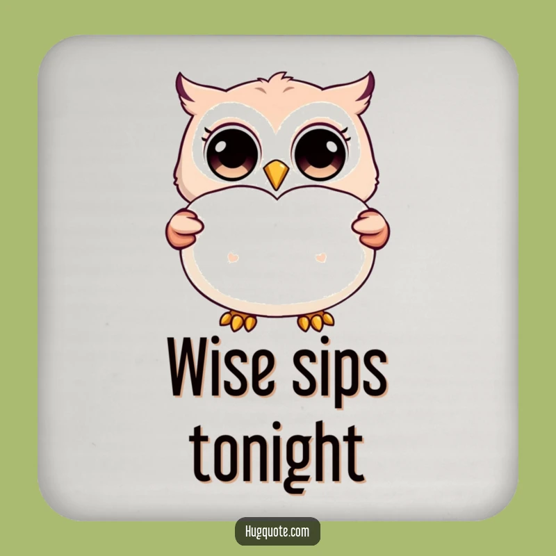 Funny Owl Pillow Coaster: Protect Surfaces with Cozy, Wise Art