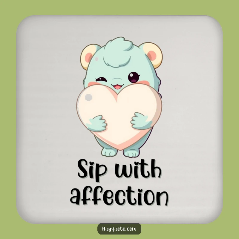 Funny Creature Heart Drink Coasters: Protect Surfaces with a Symbol of Love