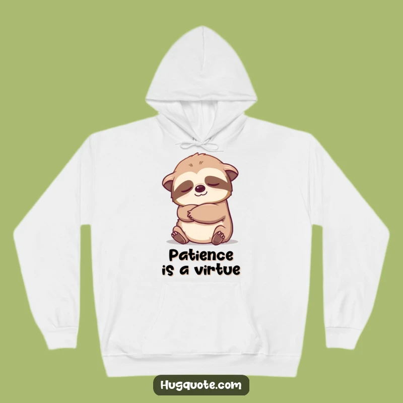 Cozy Funny Sloth Embrace Hoodie: Warm Cartoon Comfort Gift