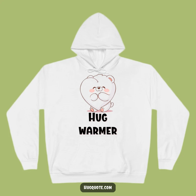 Funny Bear Marshmallow Heart Hug Hoodie: Cozy Up with Comical Sweetness!