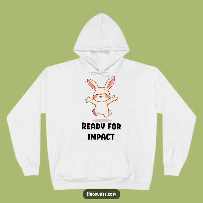 Funny Bunny Leap Hoodie: Cozy Rabbit Hugs Air - Warm & Whimsical!