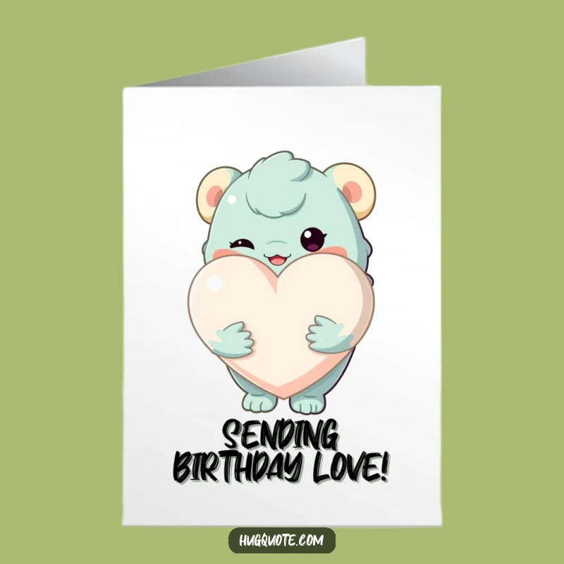 Free Printable Birthday Card: Heartwarming Creature Love Downloadable
