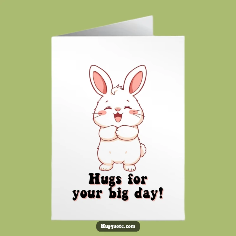 Free Printable Birthday Card: Bunny Hug - Warm Downloadable Gift