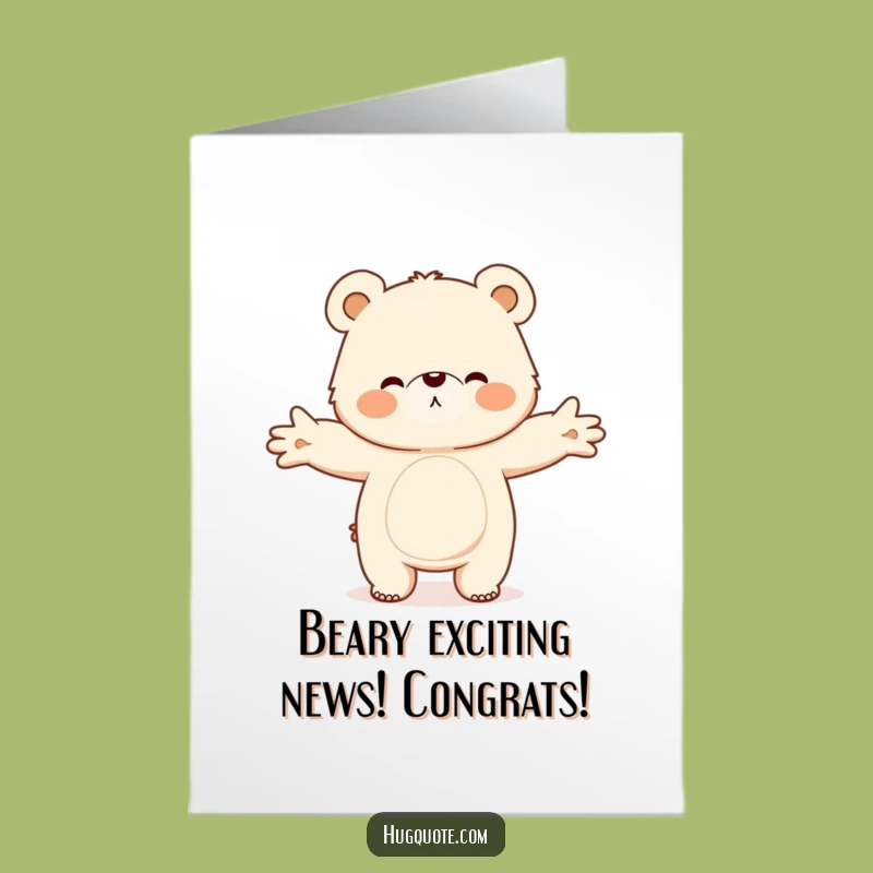 Free Printable Bear Hug Congratulations Card - Joyful DIY Downloadable Gift