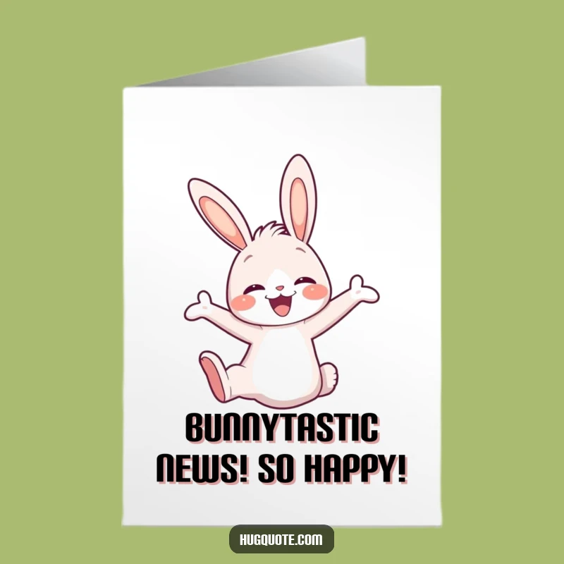 Free Printable Bunny Leap Congratulations Card - Cheerful DIY Downloadable Gift