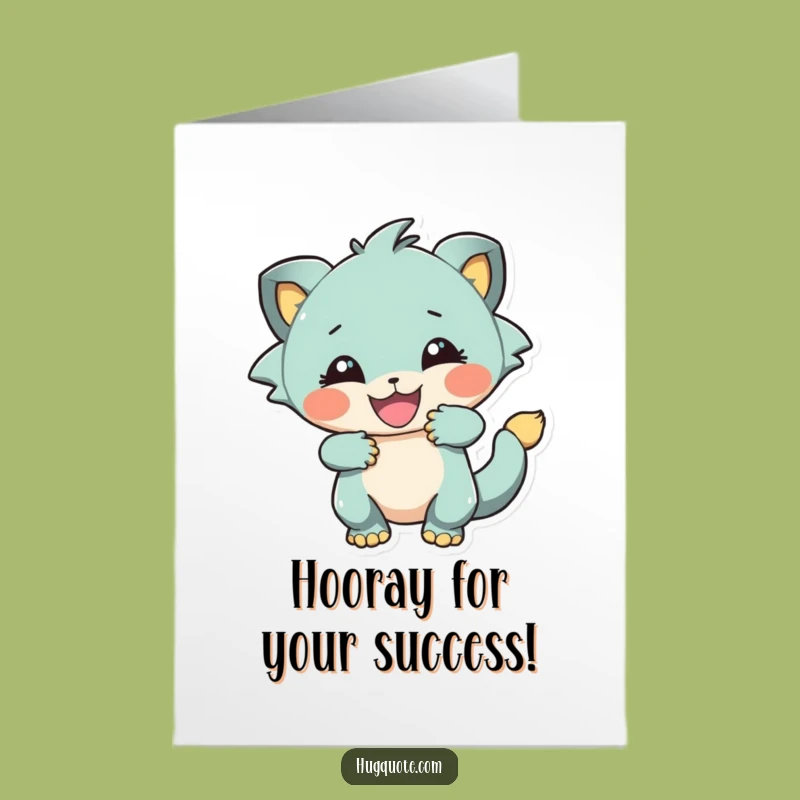Free Printable Congrats Card: Wild Creature Hug Downloadable