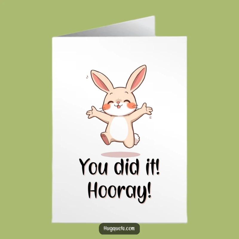 Free Printable Bunny Congrats Card: Joyful Funny Downloadable Gift Idea!
