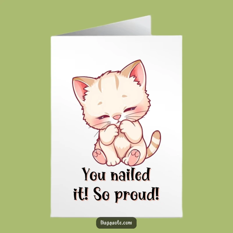 Free Printable Kitten Hug Congratulations Card - Adorable DIY Downloadable Gift