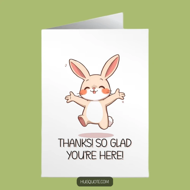 Free Printable Bunny Thank You Card: Sweet Funny Downloadable Gift!