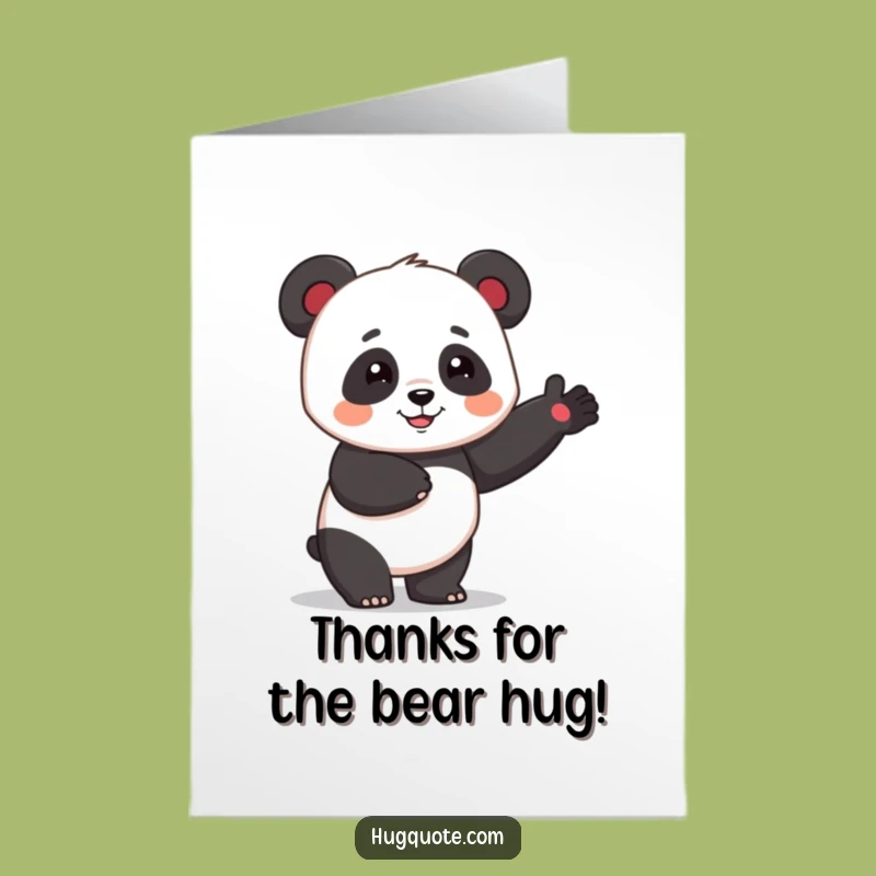 Free Printable Panda Thank You Card - Huggable & Hilarious Downloadable
