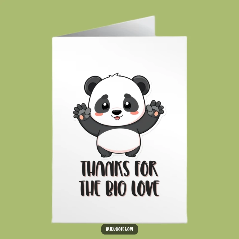 Free Printable Thank You Card: Panda Squeeze Funny Downloadable Gift
