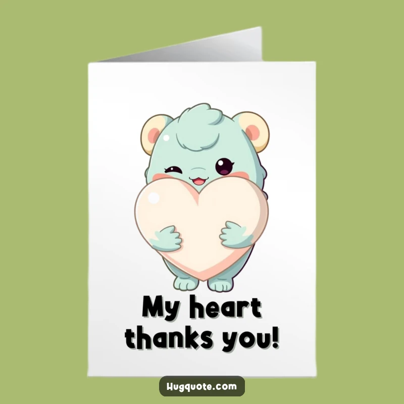 Free Printable Thank You Card: Creature's Heart Downloadable