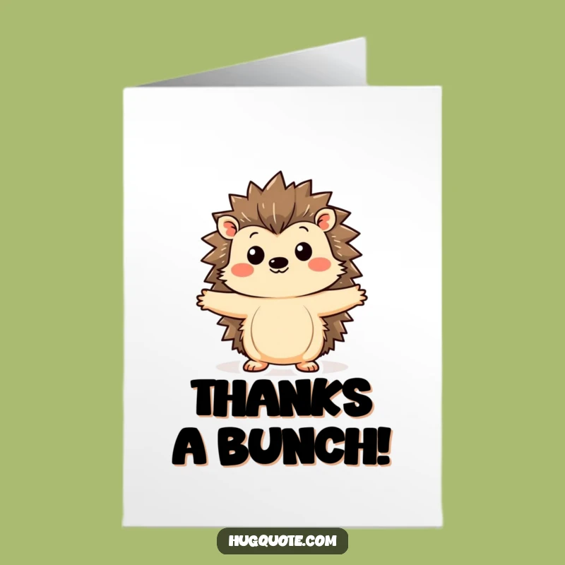 Free Printable Thank You Card: Hedgehog Hug - Print at Home