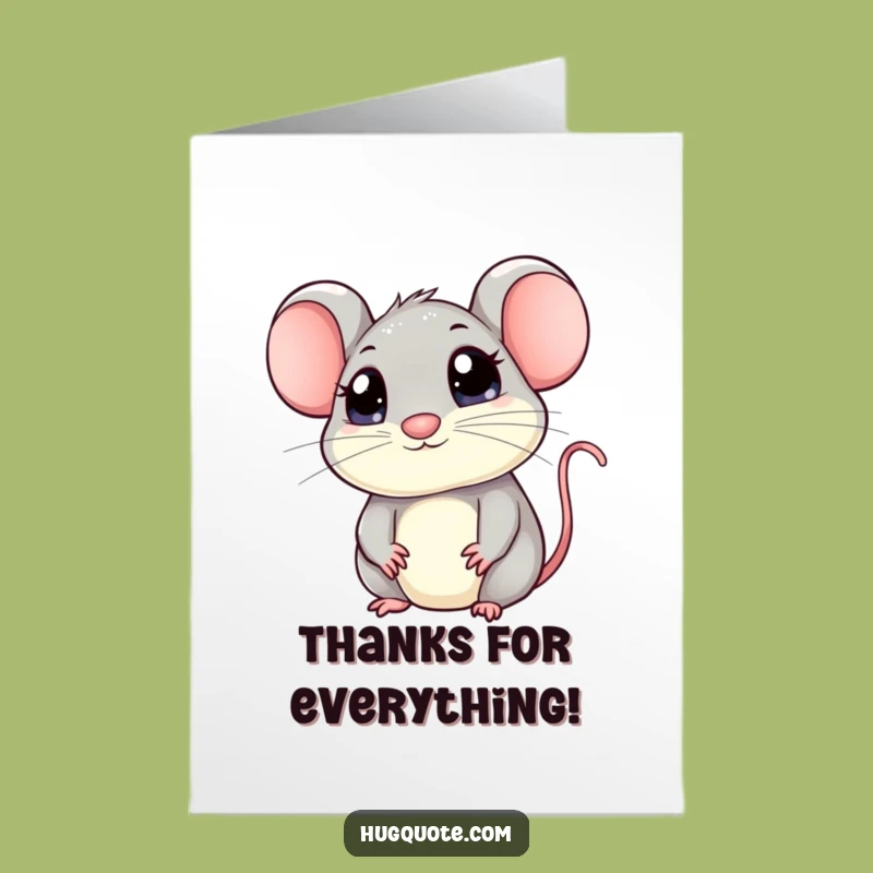 Free Printable Thank You Card: Mouse Hug Please - Print at Home