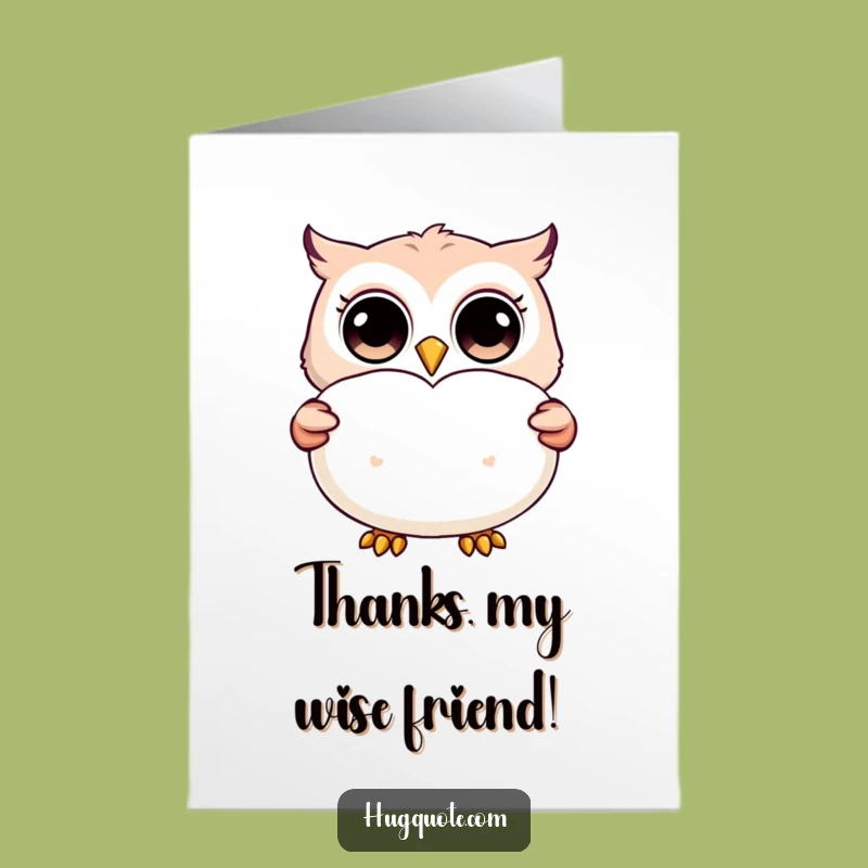 Free Printable Thank You Card: Owl Pillow Gift, Downloadable Gratitude, Funny Comfort