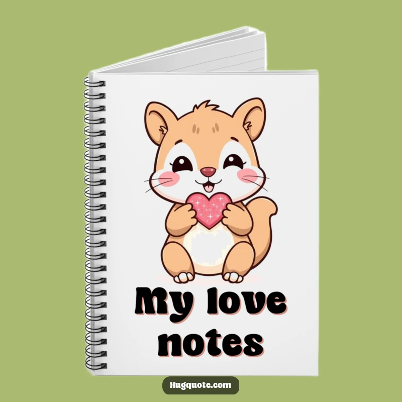 Funny Squirrel Heart Notebook: Jot Down Sweet Ideas!