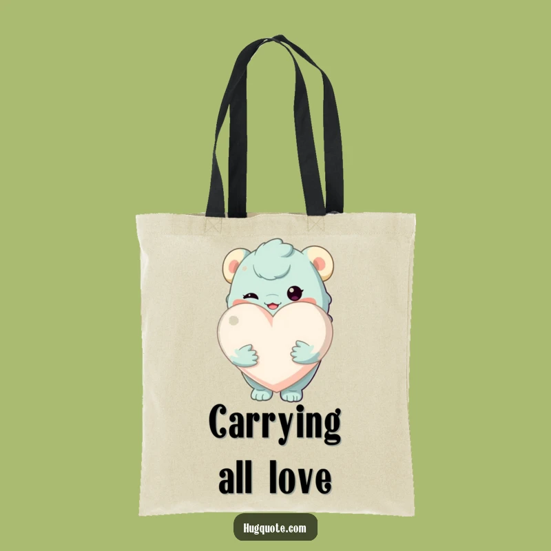 Funny Creature Heart Tote Bag: Carry Your Love Everywhere You Go