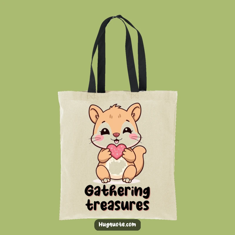 Funny Squirrel Heart Tote Bag: Carry Your Love with Style!